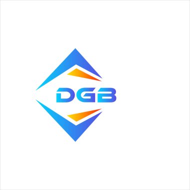Beyaz arka planda DGB 'nin soyut teknoloji logo tasarımı. DGB yaratıcı harf logosu kavramı.