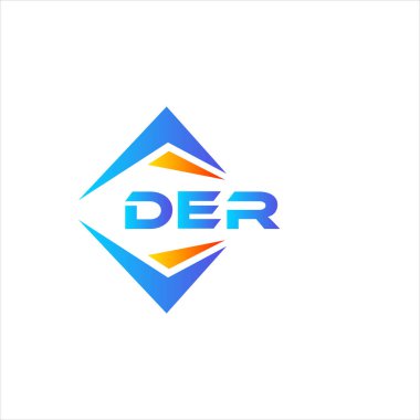 Beyaz arka planda DER soyut teknoloji logo tasarımı. DER yaratıcı harflerin baş harfleri logo kavramı.