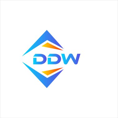 Beyaz arka planda DDW soyut teknoloji logosu tasarımı. DDW yaratıcı harflerin baş harfleri logo kavramı.