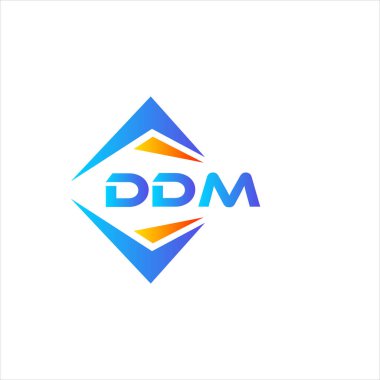 Beyaz arka planda DDM soyut teknoloji logosu tasarımı. DDM yaratıcı harf logosu kavramı.