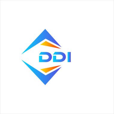 Beyaz arka planda DDI teknolojisi logo tasarımı. DDI yaratıcı harf logosu kavramı.