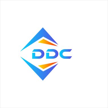 Beyaz arka planda DDC soyut teknoloji logosu tasarımı. DDC yaratıcı harf logosu kavramı.
