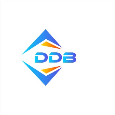 Beyaz arka planda DDB soyut teknoloji logosu tasarımı. DDB yaratıcı harf logosu kavramı.