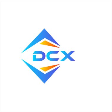 Beyaz arka planda DCX soyut teknoloji logosu tasarımı. DCX yaratıcı harflerin baş harfleri logo kavramı.