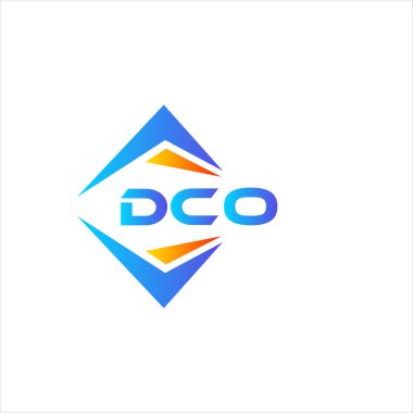 Beyaz arka planda DCO soyut teknoloji logosu tasarımı. DCO yaratıcı harflerin baş harfleri logo kavramı.