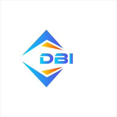 Beyaz arka planda DBI soyut teknoloji logosu tasarımı. DBI yaratıcı harf logosu kavramı.