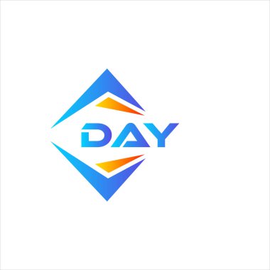 Beyaz arka planda Day soyut teknoloji logosu tasarımı. Day yaratıcı harfler harf logosu kavramı.