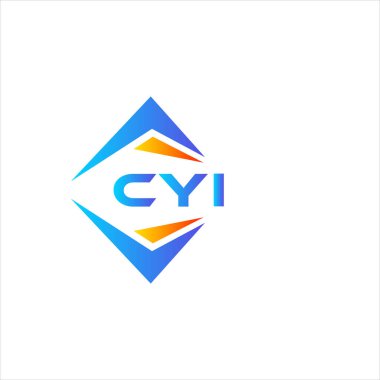 Beyaz arka planda CYI soyut teknoloji logosu tasarımı. CYI yaratıcı harf logosu kavramı.