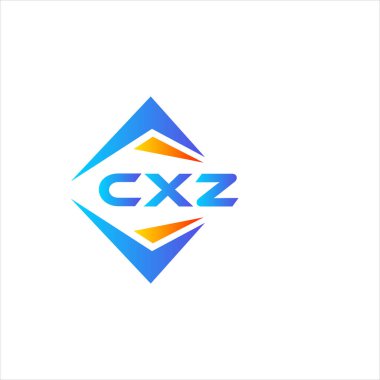 Beyaz arka planda CXZ soyut teknoloji logosu tasarımı. CXZ yaratıcı harf logosu kavramı.