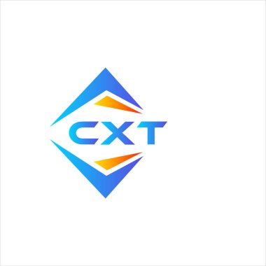 Beyaz arka planda CXT soyut teknoloji logo tasarımı. CXT yaratıcı harf logosu kavramı.