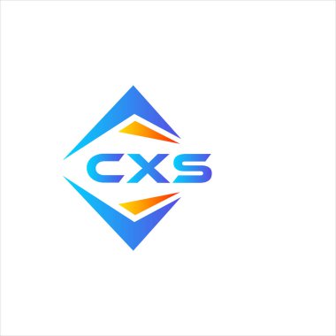 Beyaz arka planda CXS soyut teknoloji logosu tasarımı. CXS yaratıcı harf logosu kavramı.