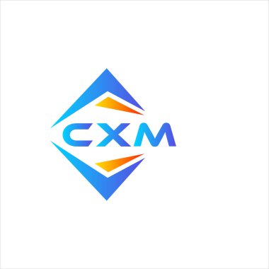 Beyaz arka planda CXM soyut teknoloji logosu tasarımı. CXM yaratıcı harflerin baş harfleri logo kavramı.
