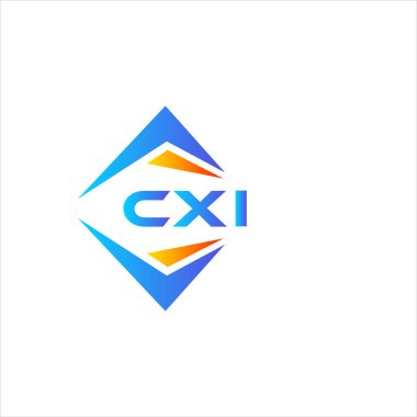 Beyaz arka planda CXI soyut teknoloji logosu tasarımı. CXI yaratıcı harf logosu kavramı.