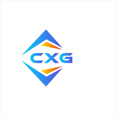 Beyaz arka planda CXG soyut teknoloji logosu tasarımı. CXG yaratıcı harflerin baş harfleri logo kavramı.