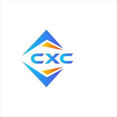 Beyaz arka planda CXC soyut teknoloji logosu tasarımı. CXC yaratıcı harf logosu kavramı.