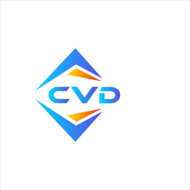 Beyaz arka planda CVD soyut teknoloji logo tasarımı. CVD yaratıcı harflerin baş harfleri logo kavramı.