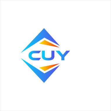 Beyaz arka planda CUY soyut teknoloji logosu tasarımı. CUY yaratıcı harf logosu kavramı.