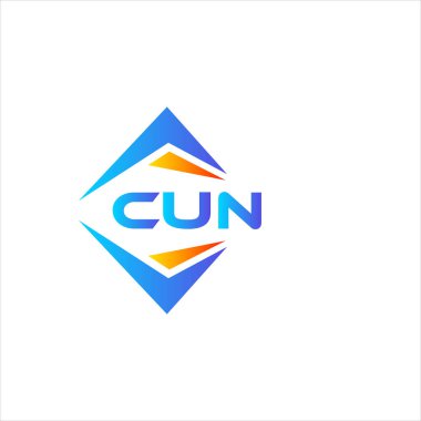 Beyaz arka planda CUN soyut teknoloji logosu tasarımı. CUN yaratıcı harflerin baş harfleri logo kavramı.