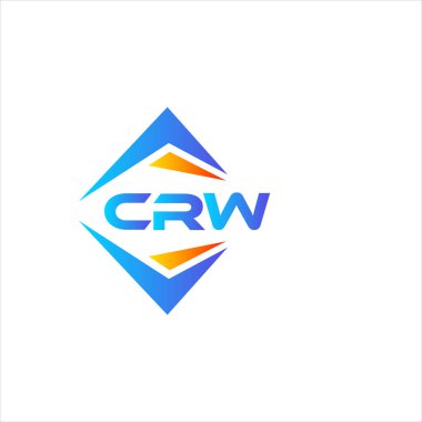 Beyaz arka planda CRW soyut teknoloji logosu tasarımı. CRW yaratıcı harflerin baş harfleri logo kavramı.