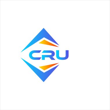 Beyaz arka planda CRU soyut teknoloji logosu tasarımı. CRU yaratıcı harflerin baş harfleri logo kavramı.