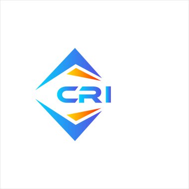 Beyaz arka planda CRI soyut teknoloji logosu tasarımı. CRI yaratıcı harf logosu kavramı.
