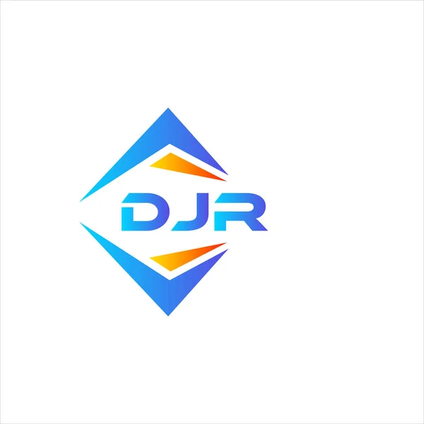 ホワイトを基調としたDjr抽象技術ロゴデザイン Djrクリエイティブイニシャルレターロゴコンセプト — ストックベクタ