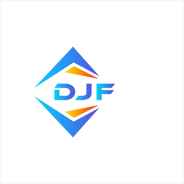Djf Abstract Technology Logo Design White Background Djf Creative Initials — Stock Vector