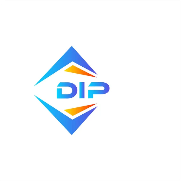ホワイトを背景にDip抽象技術のロゴデザイン Dipクリエイティブイニシャルレターロゴコンセプト — ストックベクタ