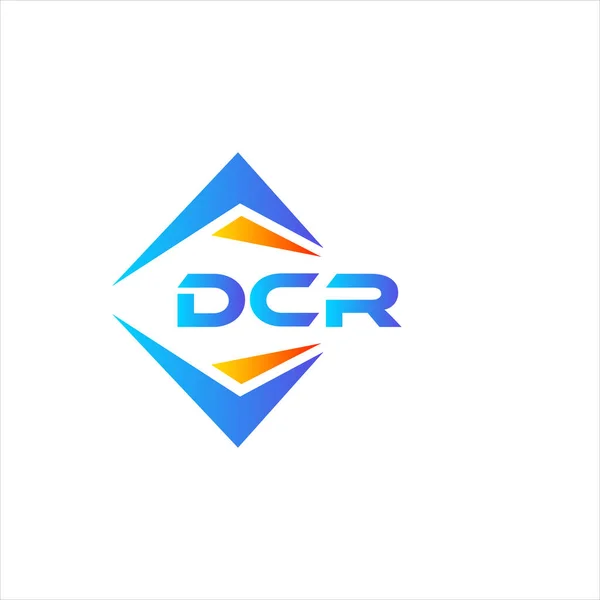 Dcr Abstract Technology Logo Design White Background Dcr Creative Initials — Stock Vector