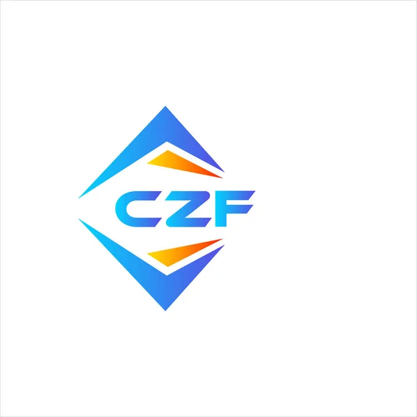 基于白色背景的Czf抽象技术标志设计 Czf创意首字母标识概念 — 图库矢量图片