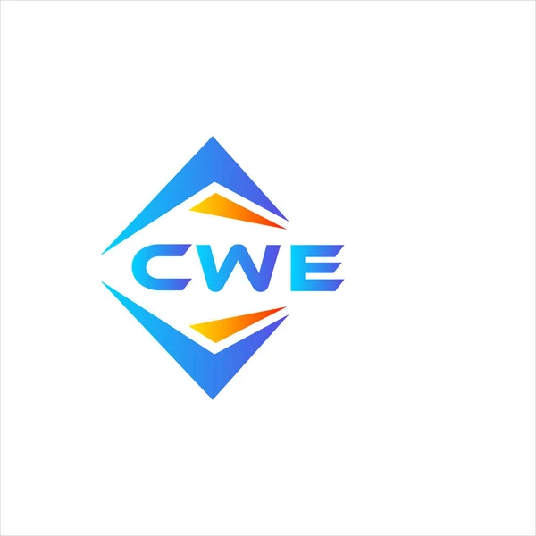 Beyaz arka planda CWE soyut teknoloji logosu tasarımı. CWE yaratıcı harf logosu kavramı.