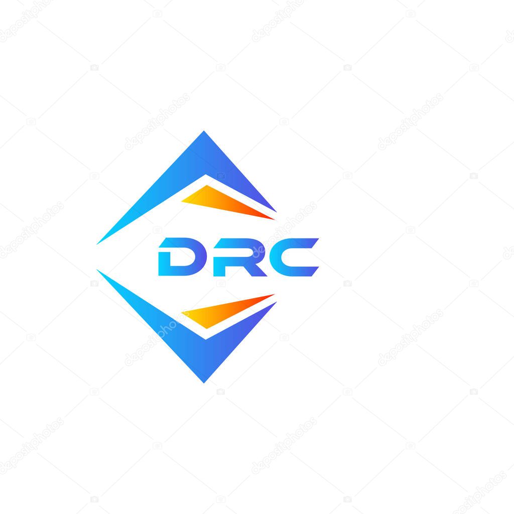 DRC abstract technology logo design on white background. DRC creative initials letter logo concept.