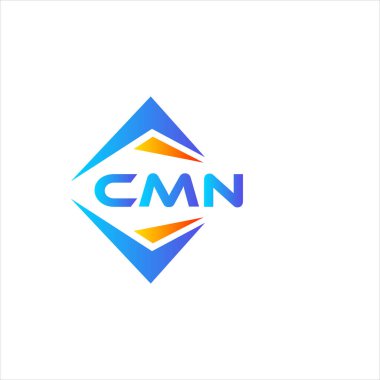 Beyaz arka planda CMN soyut teknoloji logosu tasarımı. CMN yaratıcı harf logosu kavramı.