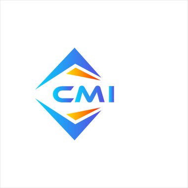 Beyaz arka planda CMI soyut teknoloji logosu tasarımı. CMI yaratıcı harf logosu kavramı.