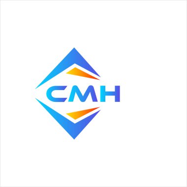 Beyaz arka planda CMH soyut teknoloji logosu tasarımı. CMH yaratıcı harflerin baş harfleri logo kavramı.