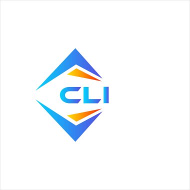 Beyaz arka planda CLI soyut teknoloji logosu tasarımı. CLI yaratıcı harf logosu kavramı.