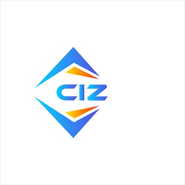 Beyaz arka planda CIZ soyut teknoloji logosu tasarımı. CIZ yaratıcı harf logosu kavramı.