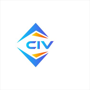 Beyaz arka planda CIV soyut teknoloji logosu tasarımı. CIV yaratıcı harflerin baş harfleri logo kavramı.