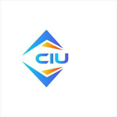 CIU soyut teknoloji logo tasarımı beyaz arka planda. CIU yaratıcı harflerin baş harfleri logo kavramı.