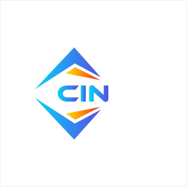 Beyaz arka planda CIN soyut teknoloji logo tasarımı. CIN yaratıcı harf logosu kavramı.