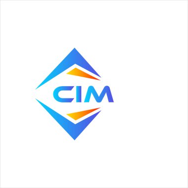Beyaz arka planda CIM soyut teknoloji logosu tasarımı. CIM yaratıcı harflerin baş harfleri logo kavramı.