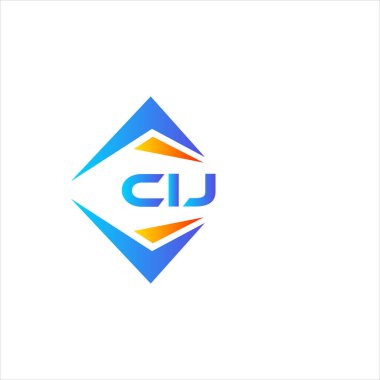 Beyaz arka planda CIJ soyut teknoloji logosu tasarımı. CIJ yaratıcı harflerin baş harfleri logo kavramı.