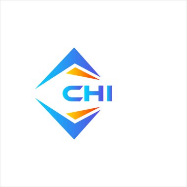 Beyaz arka planda CHI soyut teknoloji logosu tasarımı. CHI yaratıcı harf logosu kavramı.
