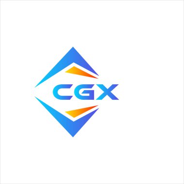 Beyaz arka planda CGX soyut teknoloji logosu tasarımı. CGX yaratıcı harf logosu kavramı.