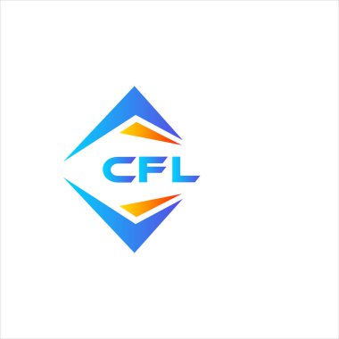 Beyaz arka planda CFL soyut teknoloji logosu tasarımı. CFL yaratıcı harflerin baş harfleri logo kavramı.