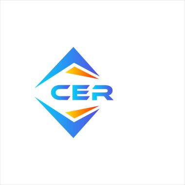 Beyaz arka planda CER soyut teknoloji logosu tasarımı. CER yaratıcı harflerin baş harfleri logo kavramı.