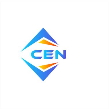 Beyaz arka planda CEN soyut teknoloji logosu tasarımı. CEN yaratıcı harflerin baş harfleri logo kavramı.