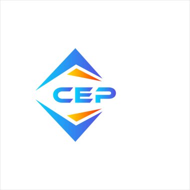 CEP, beyaz arka planda soyut teknoloji logosu tasarımı. CEP yaratıcı harflerin baş harfleri logo kavramı.