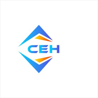 Beyaz arka planda CEH soyut teknoloji logosu tasarımı. CEH yaratıcı harflerin baş harfleri logo kavramı.