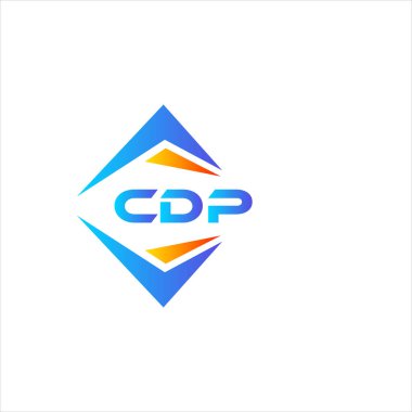 Beyaz arka planda CDP soyut teknoloji logosu tasarımı. CDP yaratıcı harflerin baş harfleri logo kavramı.
